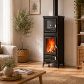 Poêle à bois avec four en fonte - THERMOROSSI Anna Evo5 Easy 12.5 kW