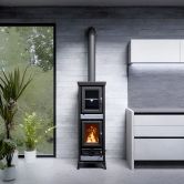 Poêle à bois avec four en pierre raccordable - THERMOROSSI Agnese Stone 7.5 kW