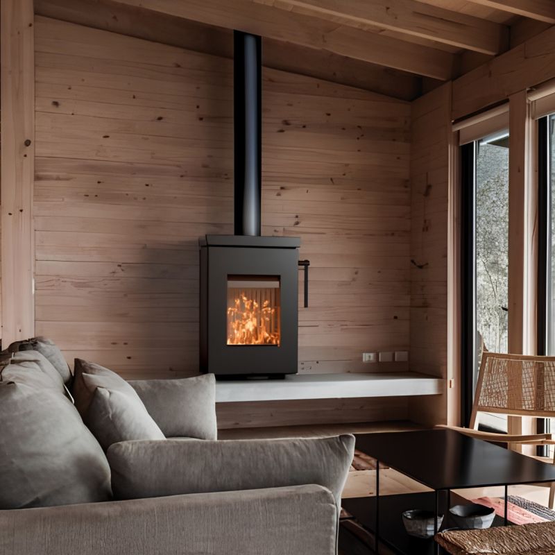 Poêle à bois design raccordable - THERMOROSSI Zen