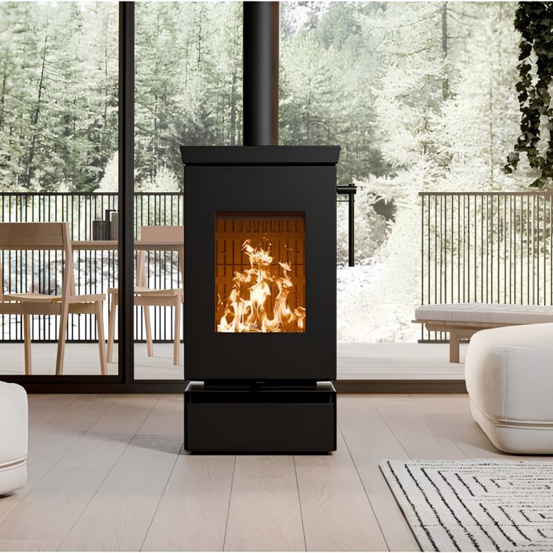 Poêle à bois design raccordable - THERMOROSSI Zen W 4.8 kW
