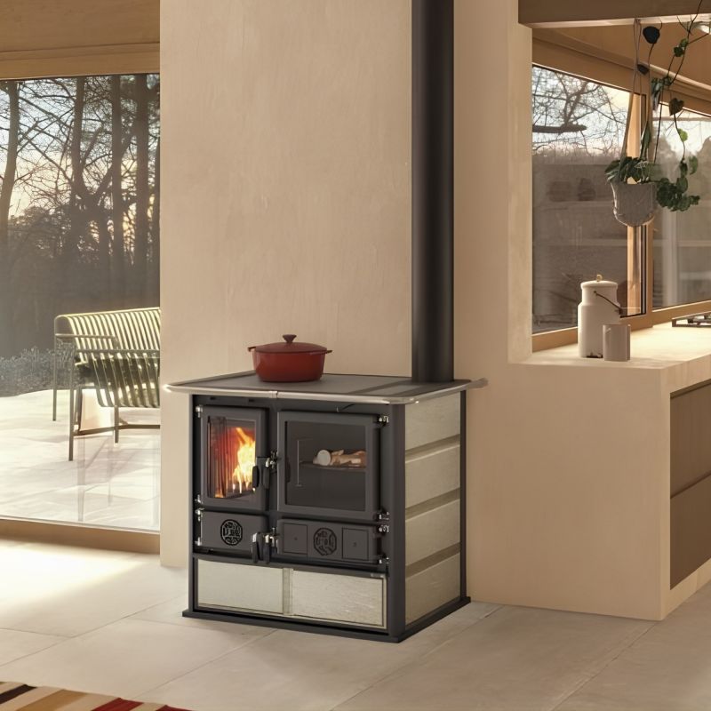 Cuisinière à bois raccordable - LA NORDICA Rosa.16 Pierre 5 kW