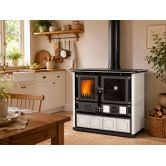 Cuisinière à bois raccordable - LA NORDICA Rosa.16 Maiolica Blanche 8.8 kW