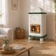 Poêle à bois céramique - ORIGINE PHEBO Diana-Dôme Décor 11.8 kW