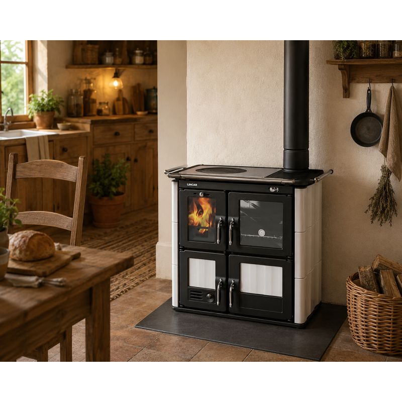 Cuisinière à bois en céramique - LINCAR Bea 7.5 kW