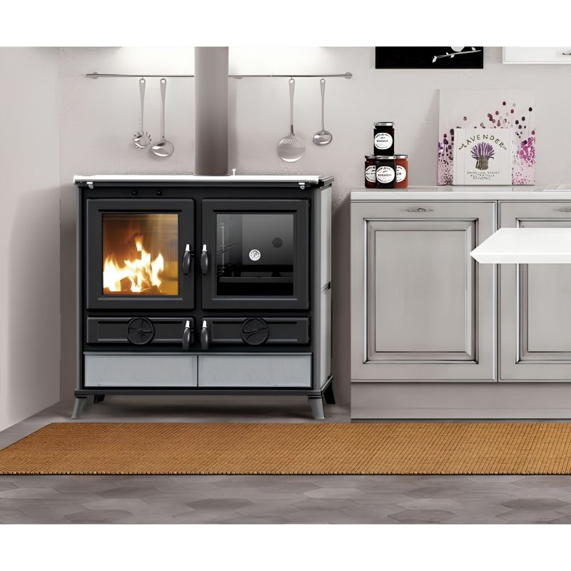 Cuisinière à bois en pierre - THERMOROSSI Viola Evo Stone 12.1 kW