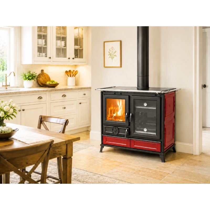 Cuisinière à bois en céramique - THERMOROSSI Margherita Evo 12.1 kW