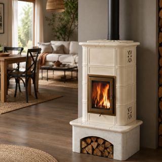 Poêle à bois céramique - ORIGINE PHEBO Selene 10.7 kW