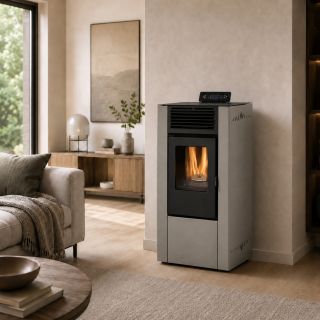 Poêle à granules ventilé - ORIGINE PHEBO Clio Eco 6.2 kW