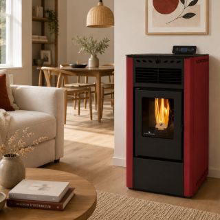Poêle à granulés ventilé - ORIGINE PHEBO Afrodite 5S-8 7.5 kW