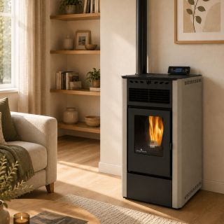 Poêle à granules - ORIGINE PHEBO Aurora 5S-8 7.5 kW
