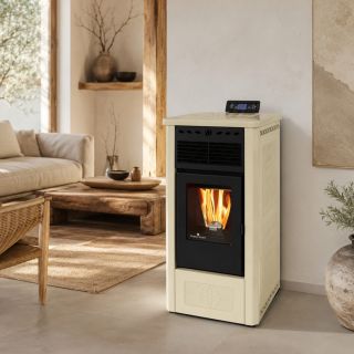 Poêle à granules en céramique - ORIGINE PHEBO Gea 5S-8 7.5 kW