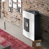 Poêle à granules extra plat céramique - ORIGINE PHEBO Chimera 4.7 kW