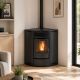 Poêle à granules d'angle ventilé - ORIGINE PHEBO Asia 12.7 kW