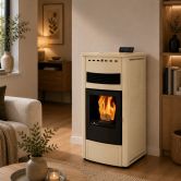 Poêle à granules en céramique - ORIGINE PHEBO Maia Maxi 12.7 kW