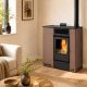Poêle à granules extra plat - ORIGINE PHEBO Hera Reverse 11.5 kW