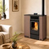 Poêle à granules extra plat - ORIGINE PHEBO Hera Reverse 11.5 kW