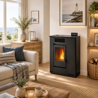 Poêle à granules ventilé slim  - ORIGINE PH Hera 11.5 kW