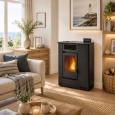 Poêle à granules extra plat - ORIGINE PHEBO Hera 11.5 kW