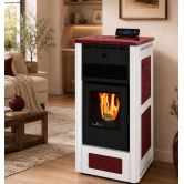 Poêle à granules en céramique - ORIGINE PHEBO Gea Bicolore 5S-XL 7.5 kW