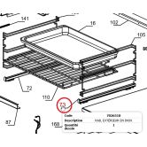 Rail de four droit - LA NORDICA