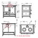 Cuisinière à bois en céramique - THERMOROSSI Margherita Evo 12.1 kW