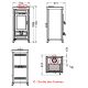 Poêle à bois en fonte - THERMOROSSI Vittoria Easy 12.7 kW