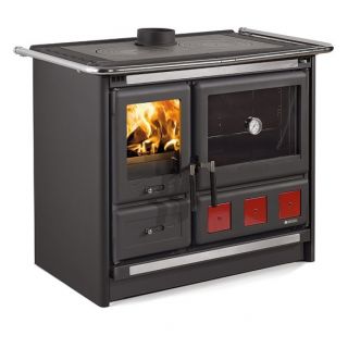 Cuisinière à bois raccordable - LA NORDICA Rosa XXL 5.0 Steel 11 kW