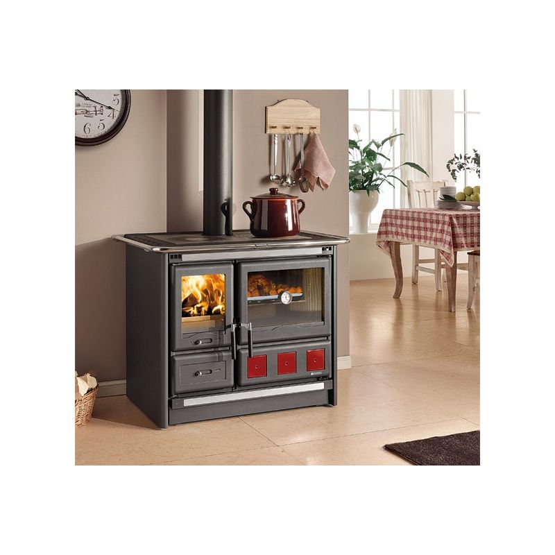 Cuisinière à bois raccordable - LA NORDICA Rosa XXL.16 Steel 10.5 kW