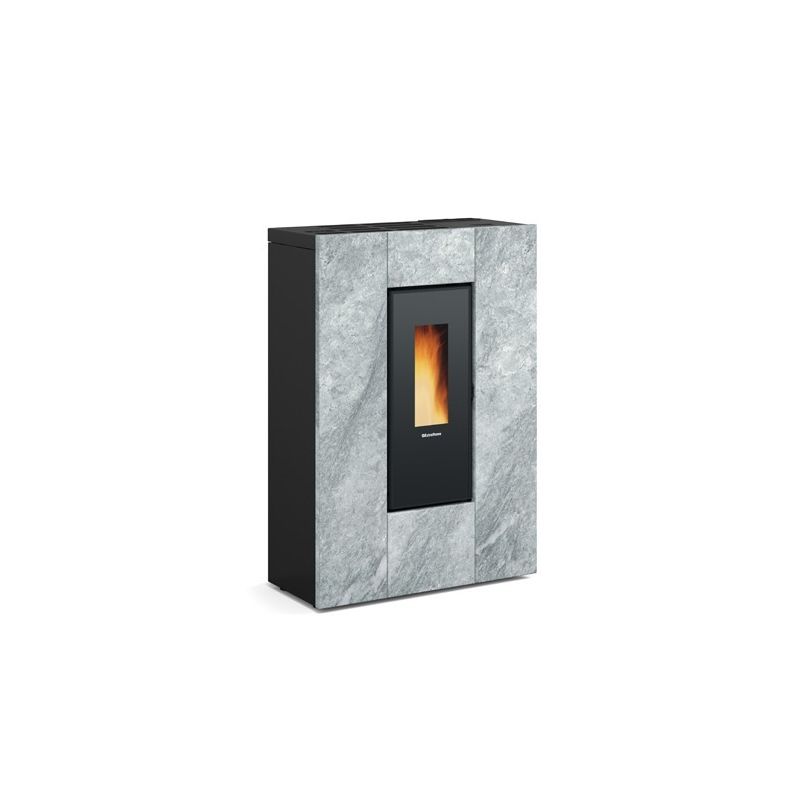 Poêle à granules ventilé extra plat canalisable - EXTRAFLAME Marilena Plus AD Petra 8 kW