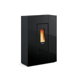 Poêle à granules ventilé extra-plat - EXTRAFLAME Marilena Plus AD Crystal 8 kW 