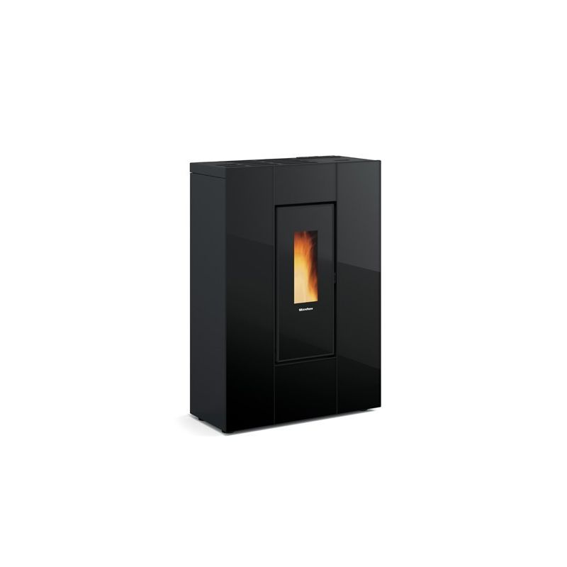 Poêle à granules ventilé extra-plat - EXTRAFLAME Marilena Plus AD Crystal 8 kW 