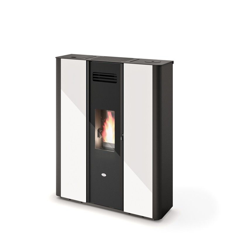 Poêle à granulés ventilé extra plat canalisable - EVACALOR Emily 9,5 kW