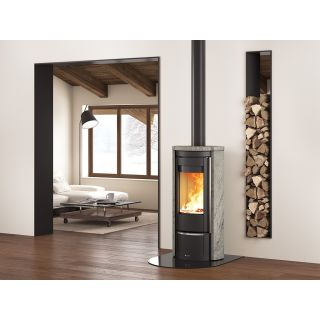 Poêle à bois en pierre raccordable - LA NORDICA Liu Pietra 7.5 kW