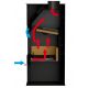 Poêle à bois chauffage central prise d'air - BRONPI HydroNova Plus 15 kW