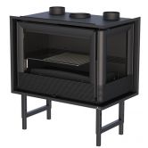 Insert à bois 2 vitres ventilé canalisable - BRONPI Paris 70 ED 11 kW