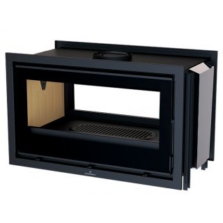 Insert à bois 2 vitres canalisable - BRONPI Cairo-90D 14 kW