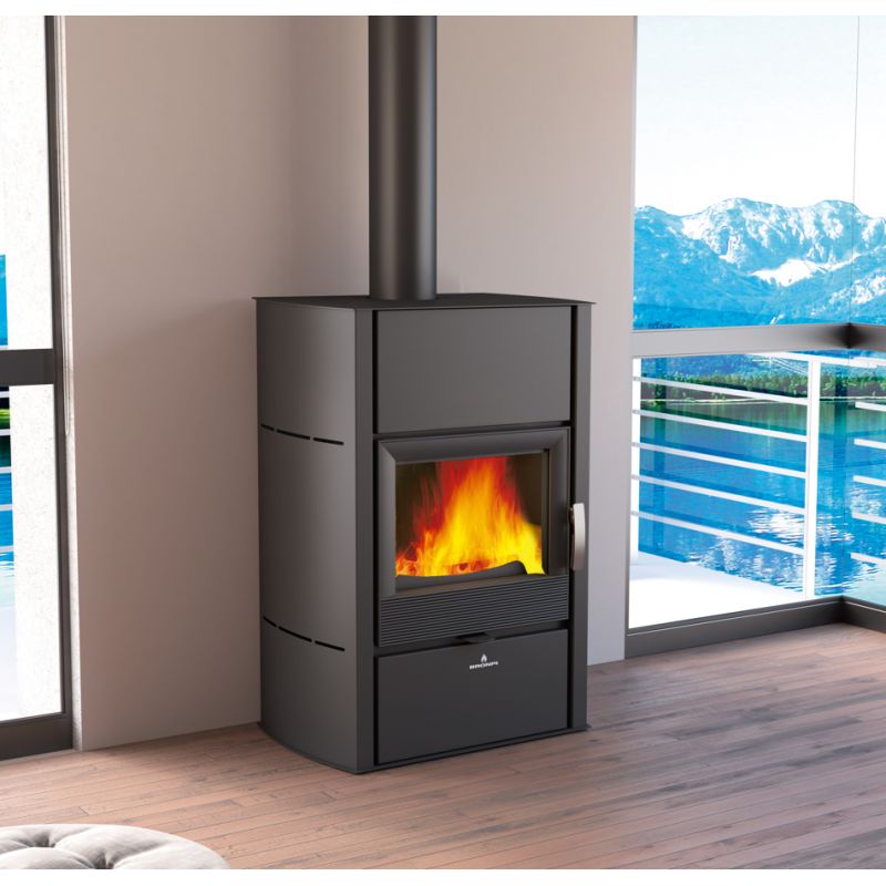 Poêle à bois chauffage central prise d'air - BRONPI HydroNova Plus 15 kW