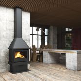 Cheminée à bois ventilé raccordable - BRONPI Lisboa 12 kW