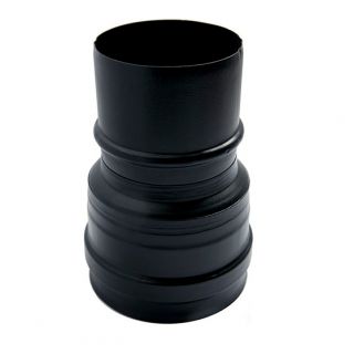 Réduction Ø100 femelle/Ø80 mâle acier noir