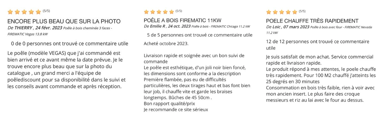 avis sur les poeles fm calefaccion