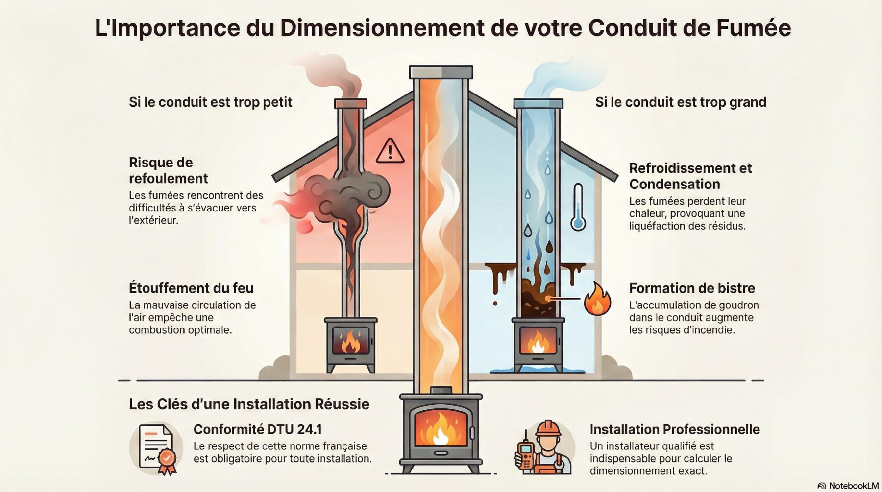importance dimension conduit poele a bois