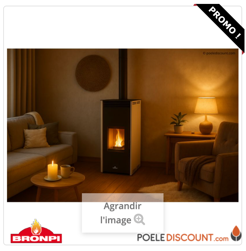 promo black friday Poêle à granules sans électricité 10 kW - BRONPI Free 11