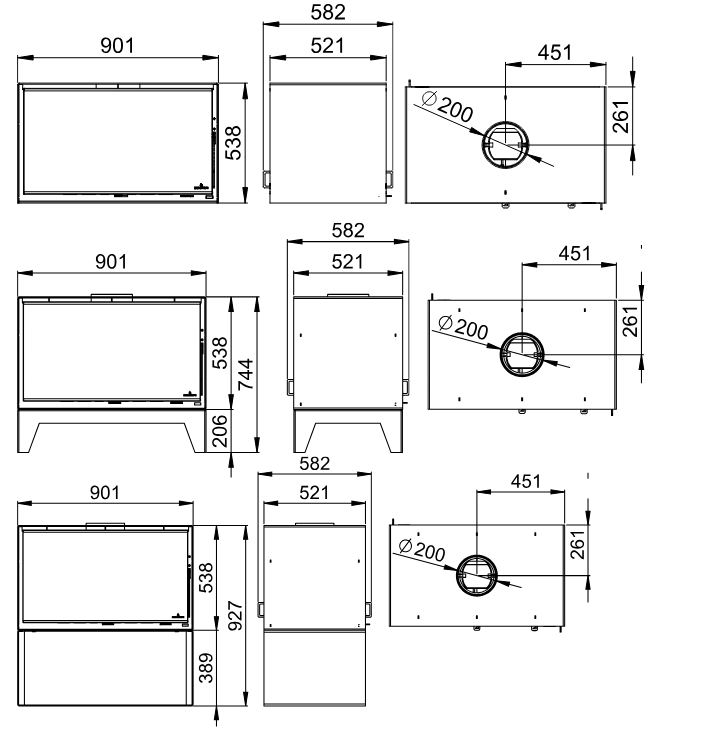 Dimensiosn Cairo90D box
