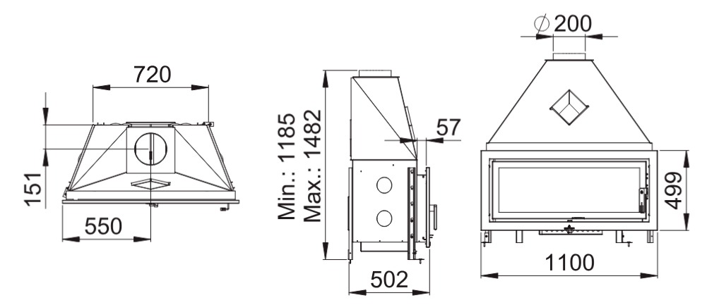 dimensions de l'insert londres de chez bronpi