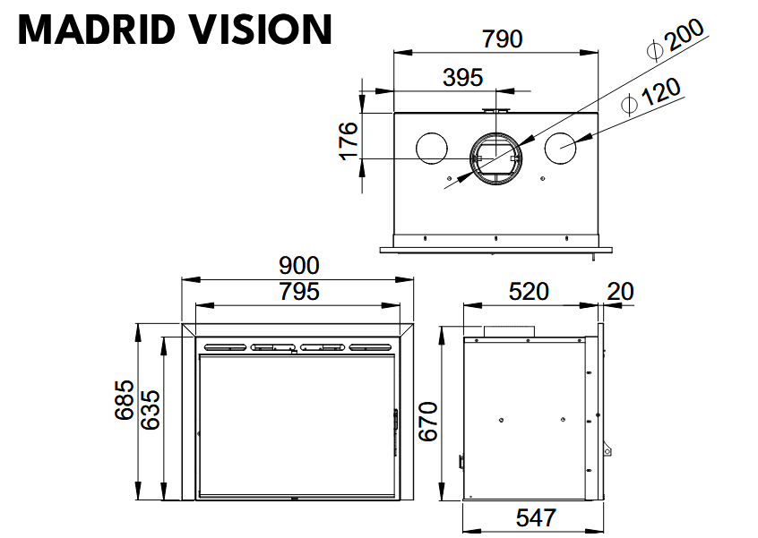 dimensions du Madrid Vision