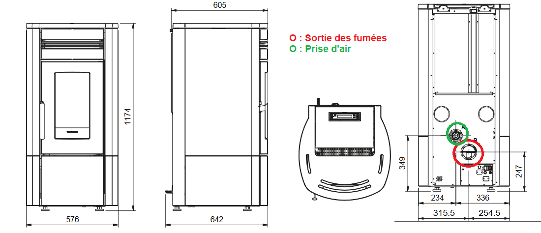 Schéma techique noris extraflame