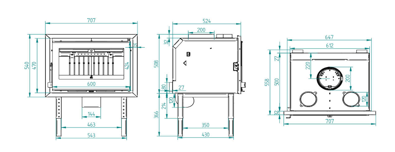 Schéma technique du HALIFAX-S fm calefaccion