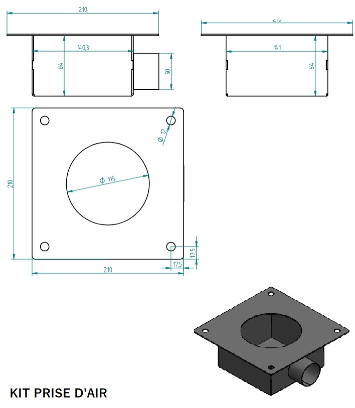 Schéma des dimensions
