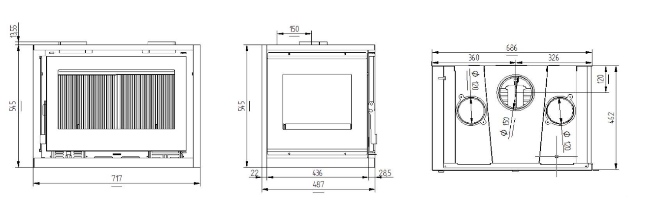 Schéma des dimensions LORA-I