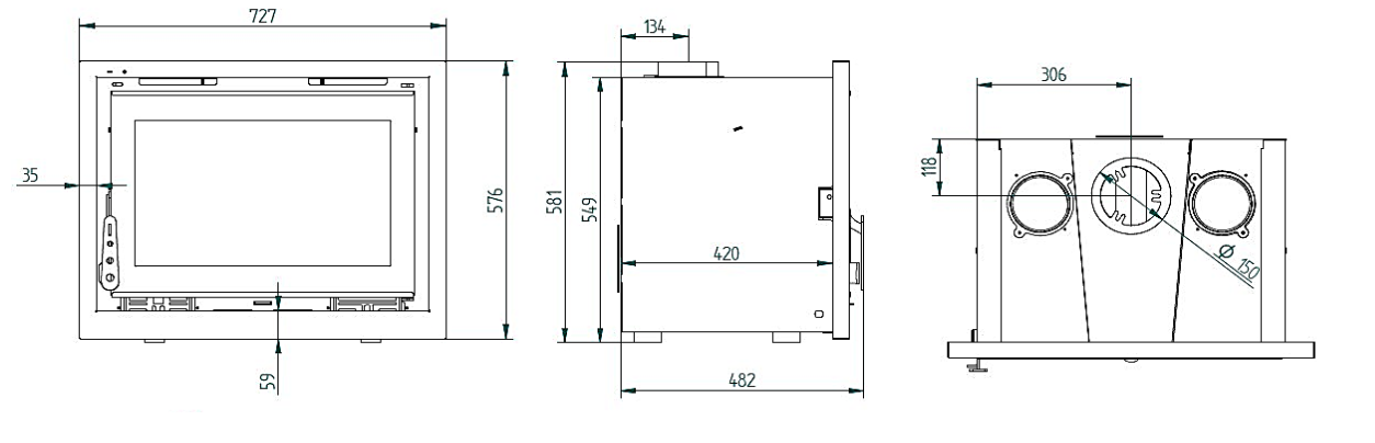 Dimensions de l'insert OLEN